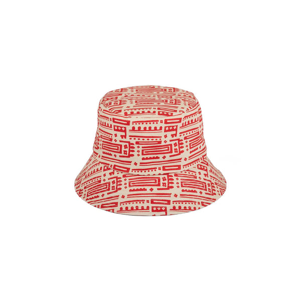 Shore Bucket - Cotton Bucket Hat in Red