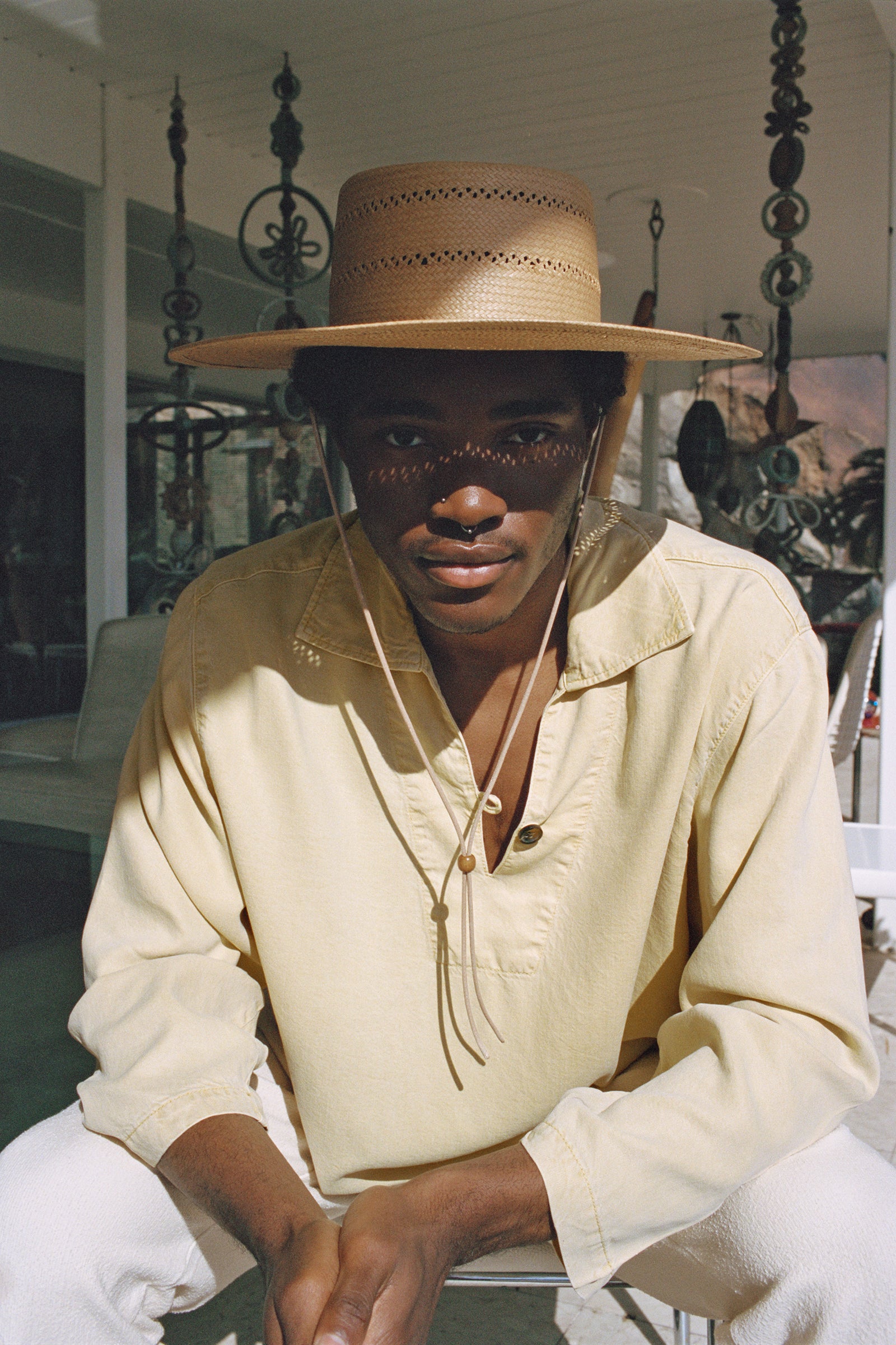 The Jacinto - Straw Boater Hat in Natural | Lack of Color