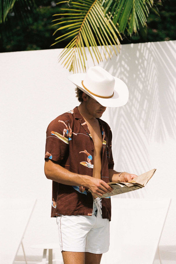 The Ridge - Wool Felt Cowboy Hat in White