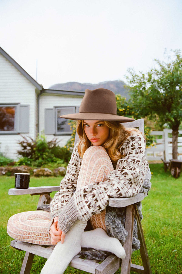 The Weekender - Wool Felt Fedora Hat in Brown