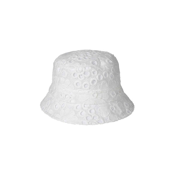 Voyage Bucket - Cotton Bucket Hat in White