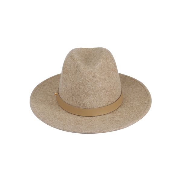 Carlo Mack - Wool Felt Fedora Hat in Light Brown