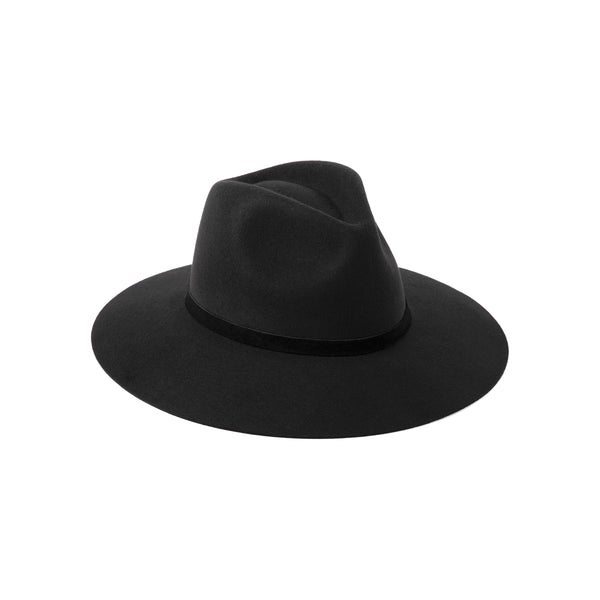 The Grove - Wool Felt Fedora Hat in Black