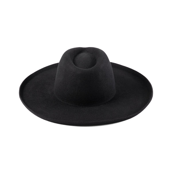 The Melodic Fedora - Wool Felt Fedora Hat in Black