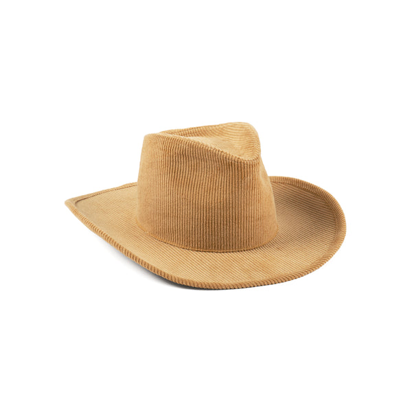 The Sandy Cord - Corduroy Fedora Hat in Brown