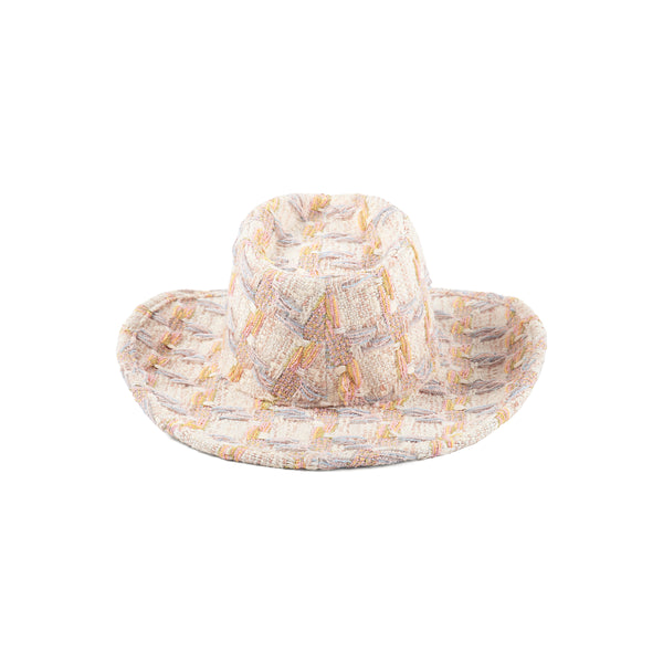 The Tweed Cowboy - Tweed Fedora Hat in Multicolor