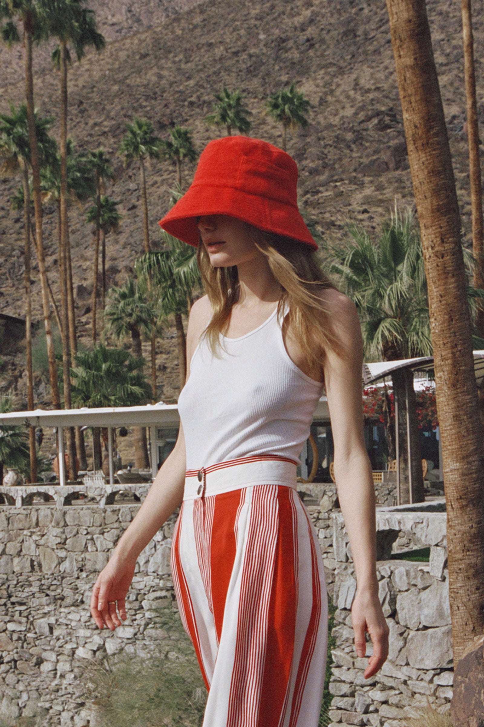 Wave Bucket - Cotton Bucket Hat in Red | Lack of Color