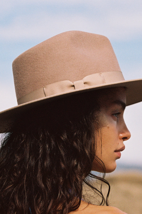 Zulu Rancher - Wool Felt Fedora Hat in White