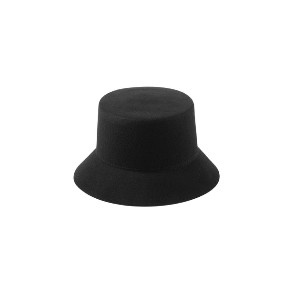 The Inca Bucket - Wool Felt Bucket Hat in Black